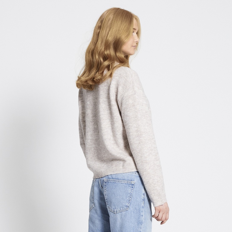 Basic knit sweater "Signe" Light Beige